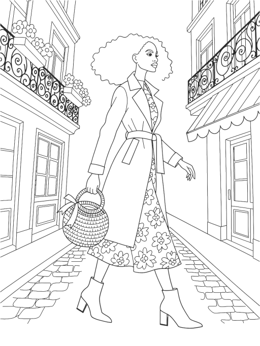 Fizz Favourites line-art scene: a little taste of everything
